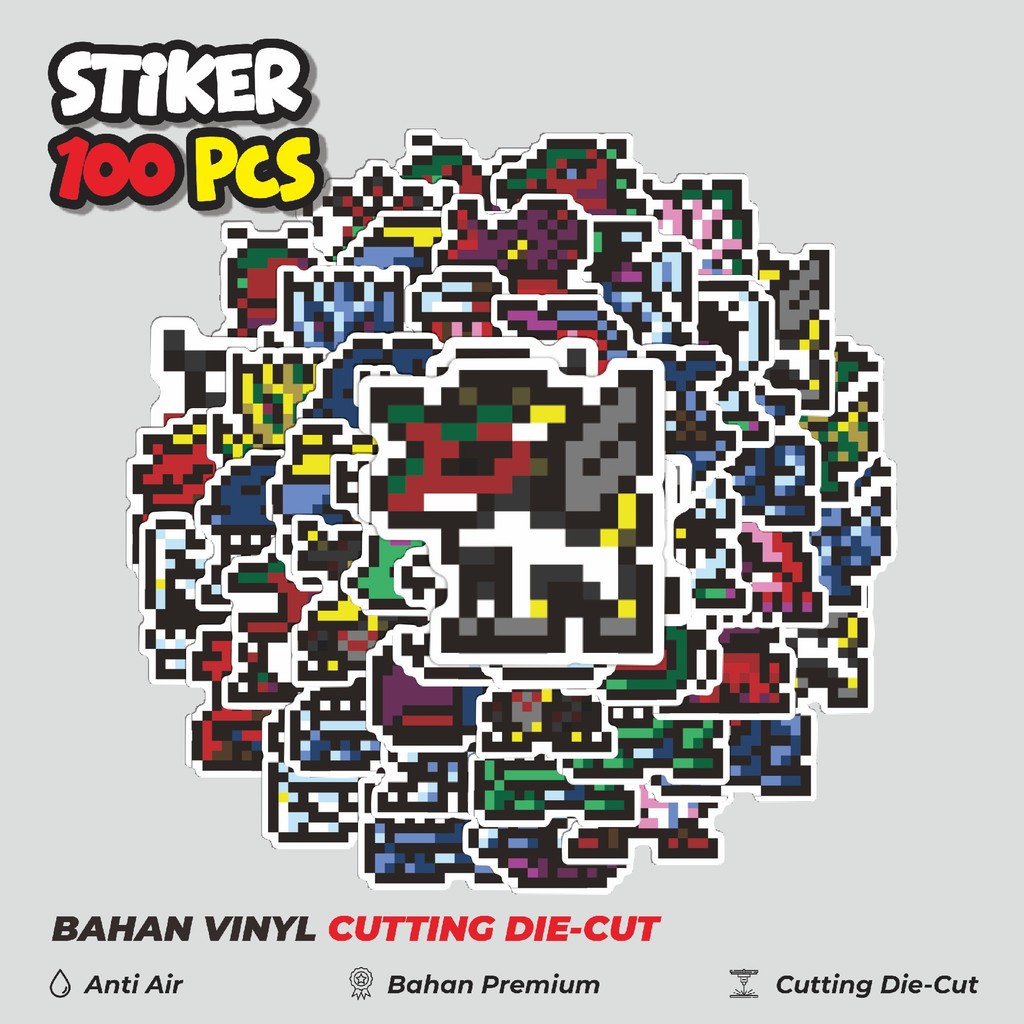 

Terbaru! 50 pcs Stiker Pixel Digimon V27 Dekorasi Lucu Kreatif untuk Notebook, Skateboard, HP