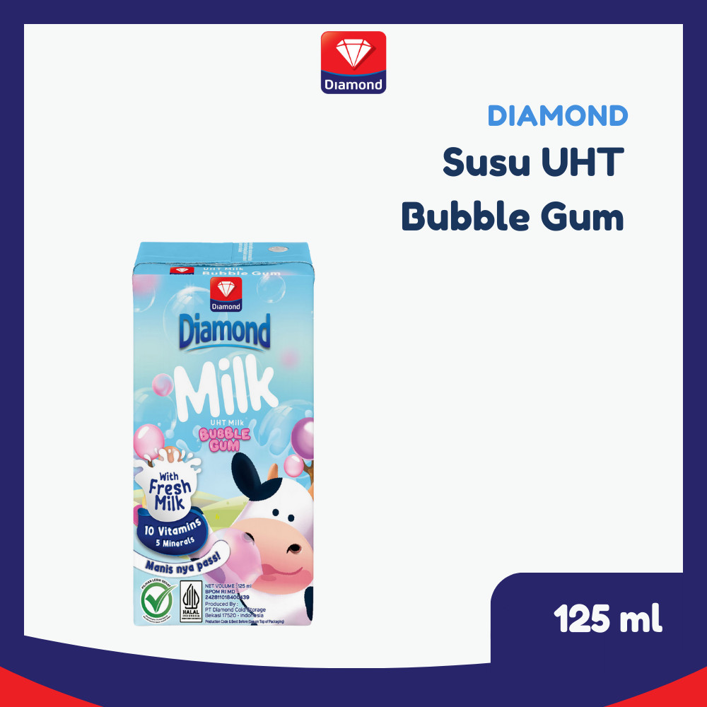 

Diamond Milk Susu UHT Bubble Gum 125 Ml