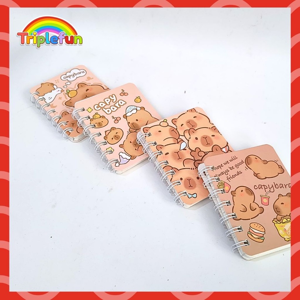

Notebook Spiral A7 Capybara A-4222 BK-1574 Agenda Mini Buku Catatan Harian Lucu Karakter Lembar Garis Mini Grosir COD
