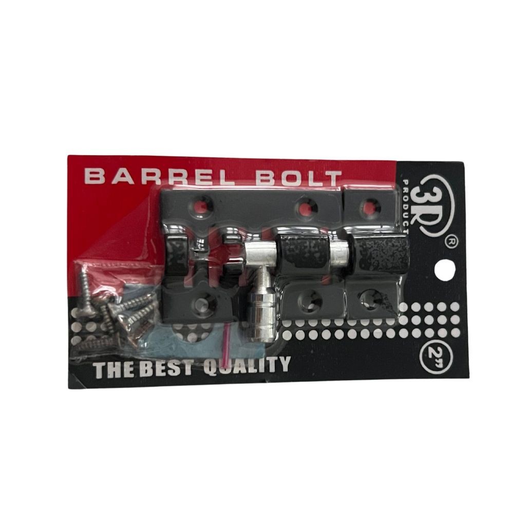 3R Grendel Besi 2 Inch 2" Hitam / Grendel Pintu Besi Tebal 2inch