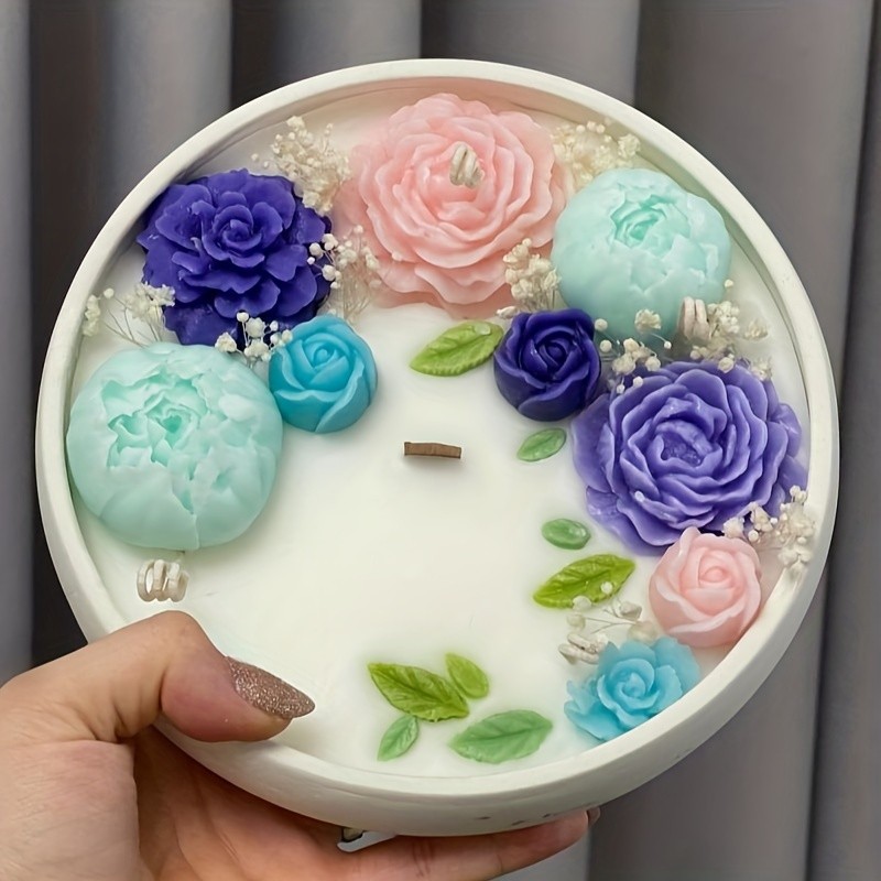 

1pc Large Round Silicone Candle Holder Mold for DIY Aromatherapy Container Epoxy Resin and Wax Bowl Molds