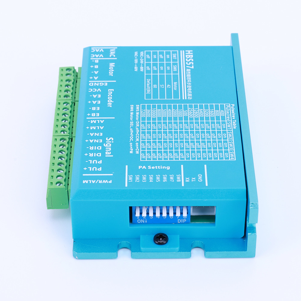 HBS57 Stepper Motor Driver 0-200kHz Stepper Motor Driver Controller AC20-80V/DC24-70V 2-Phase for Ne