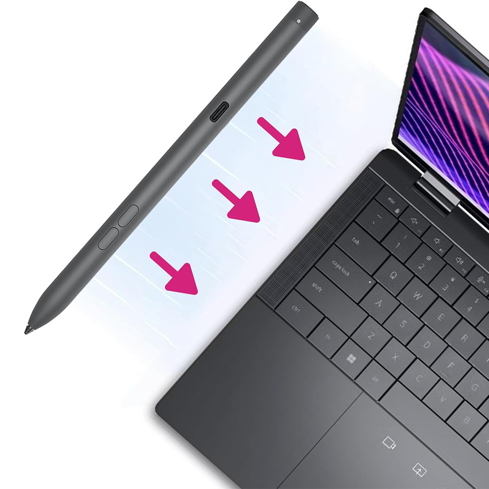 PN7522W Rechargeable Active Pen Laptop Pen Tilt Recognition Stylus Pen for Dell XPS 13 9315 2-in-1 f