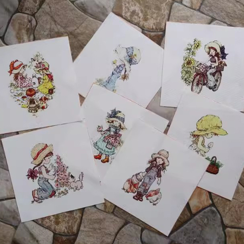 

1pc Hand Quilting Bags Tecido Angel Patchwork Child Digital Print Painting Fabric Cotton Hand Dyed Sewing DIY Patchwork