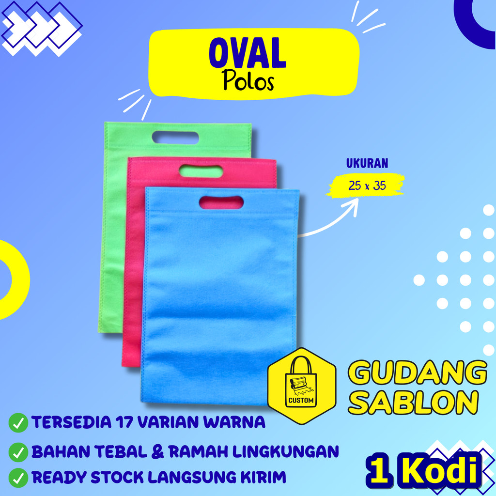 

1 kodi (20pcs) OVAL 25x35 cm spunbond goodie bag
