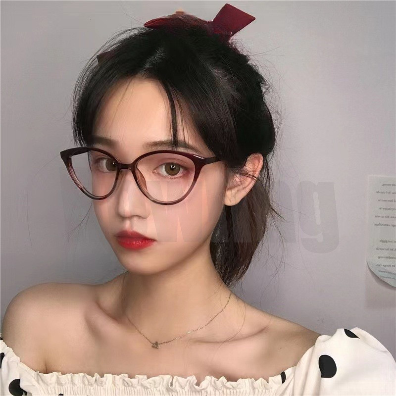 Kacamata Retro Terbaru Cat Eye  Wanita Import Kacamata Fashion Fuji