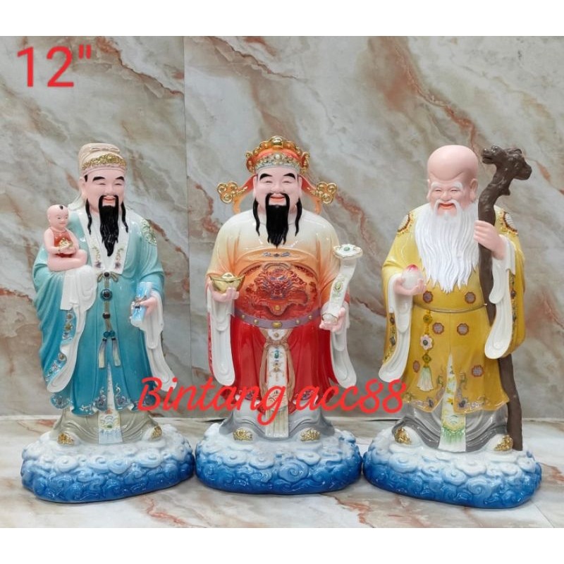 patung dewa fuloso / hok lo siu - mamer - 12inch