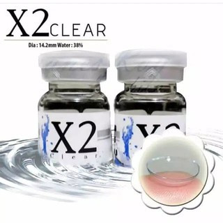 Softlens X2 CLEAR ( 1 BOTOL) 14MM Softlens Minus , Softlens Bening Minus , Minus Tinggi , Softlens H