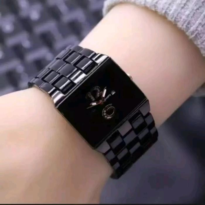 Terbaru Jam Tangan Wanita Mewah Model Tali Keramik - Watches - hitam