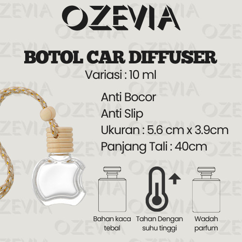 Botol Parfum Mobil / Car Parfume Diffuser / Car Diffuser / Parfum Mobil Gantung 10 ml (Botol kosong)