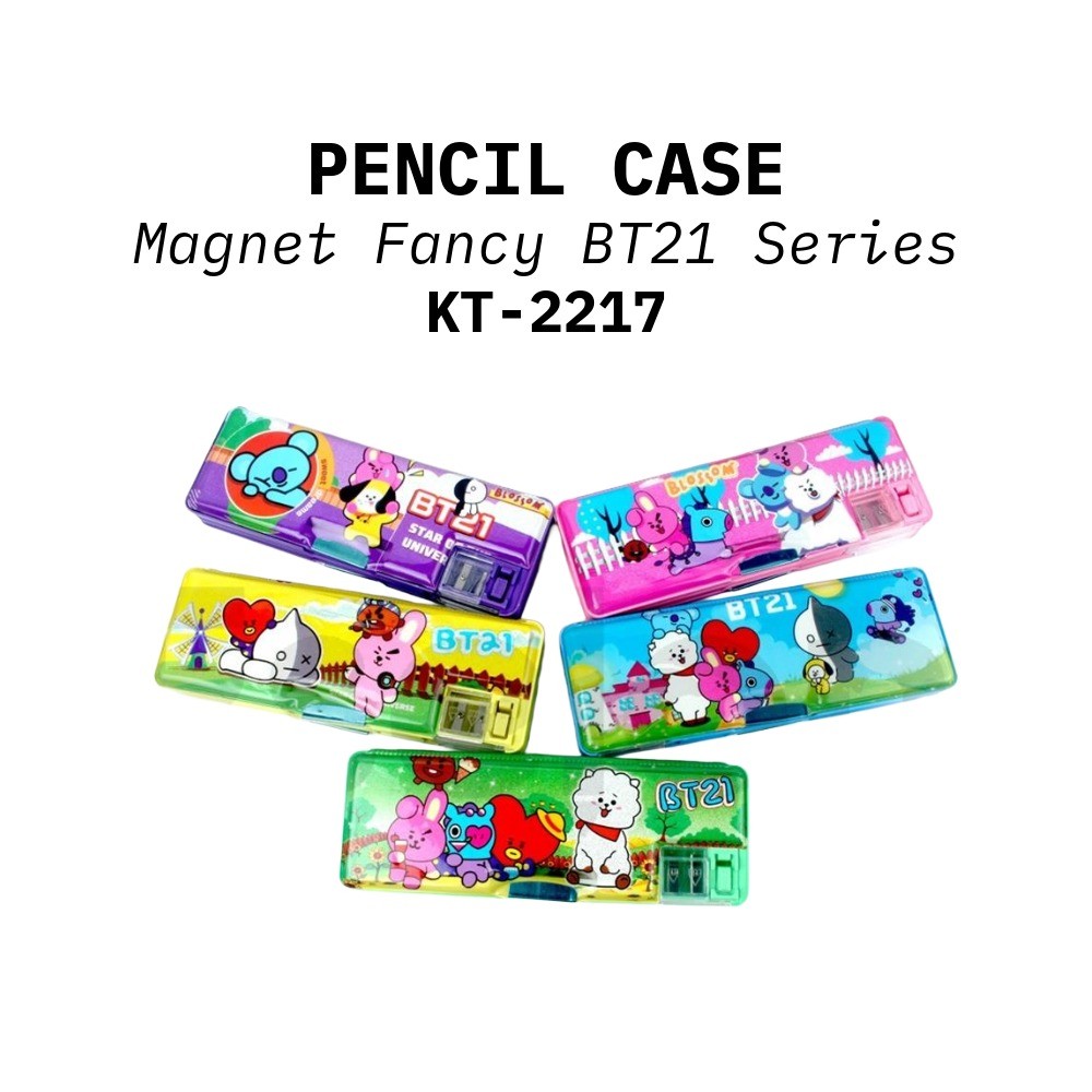 

♚Kotak Pensil Magnet Korean Glitter KT-2217/Tempat Pensil Fancy♚