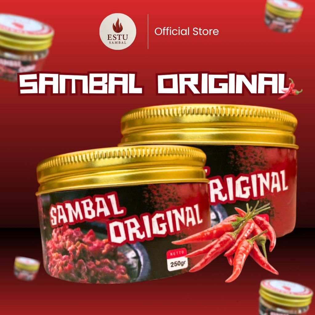 

(2 Pack) Estu Sambal Original- Sambal Rumahan Khas Nusantara dengan Rasa Otentik & Kenikmatan Asli