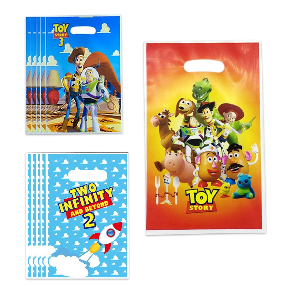 

10/20/30pcs Toy Story Themed Party Plastic Goodie Bags Loot bags Candy Gift Bags For Wedding Birthday Party Decoration