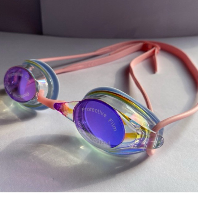 RUBANGRAU   Kacamata Renang AeroGlide Blush Pearl Anti Fog UV Protect Reflective - Adjust Strap  + N
