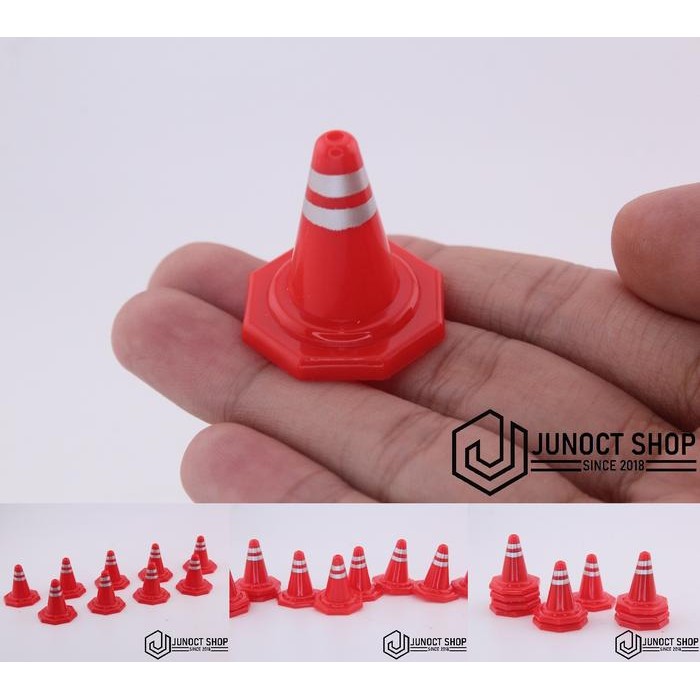 Maket Cone Jalan Raya Orange Kerucut Safety Traffic Sign Plastik - Merah