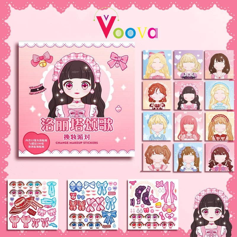 

VOOVA Stiker Makeup/ DIY Stiker/ Mainan Anak/ Buku Kreativitas Anak/ Tempelan DIY/ Mainan Stiker