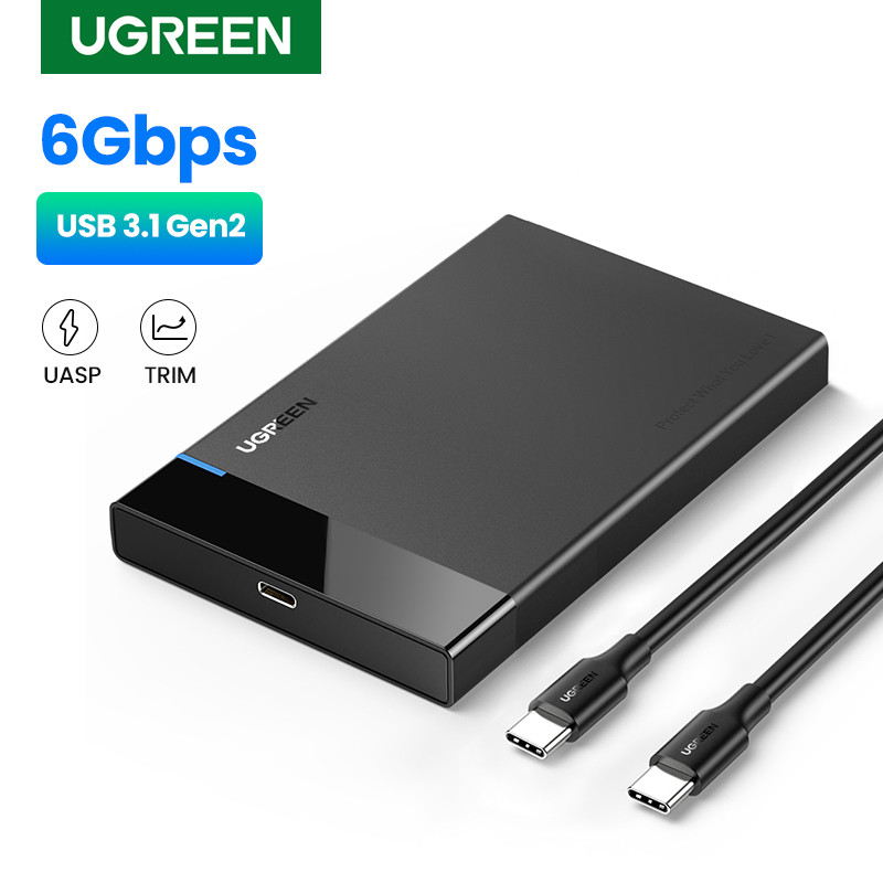 UGREEN HDD Case 2.5 SATA to USB 3.0 Adapter Hard Drive Enclosure for SSD Disk HDD Box Type C 3.1 Cas