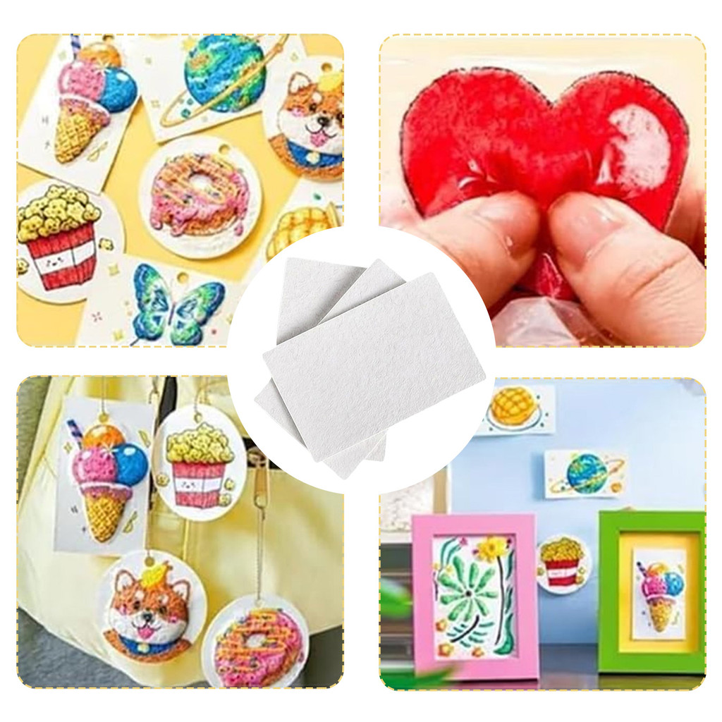 

Foam Texture Painting Paper Textured Abstract Painting Art Paper with Pen & Easel 3D Blank Painting Paper for Boys Girls