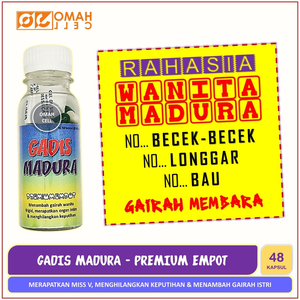 PREMIUM GADIS MADURA Empot Ramuan Obat Pil Jamu Herbal Penambah Gairah Rukun Wanita Istri Frigit Emp