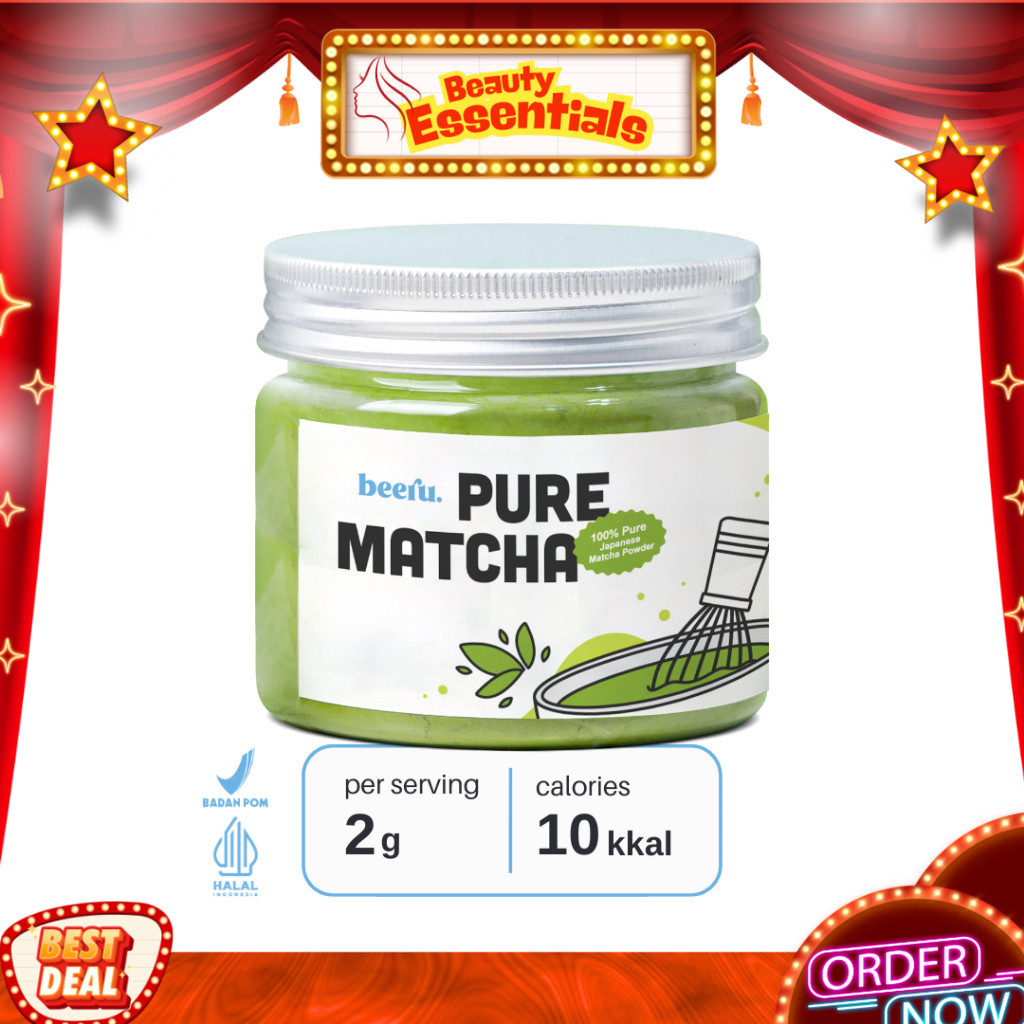 

Beeru Pure Matcha Powder 50gr - 100% Matcha Powder Japan