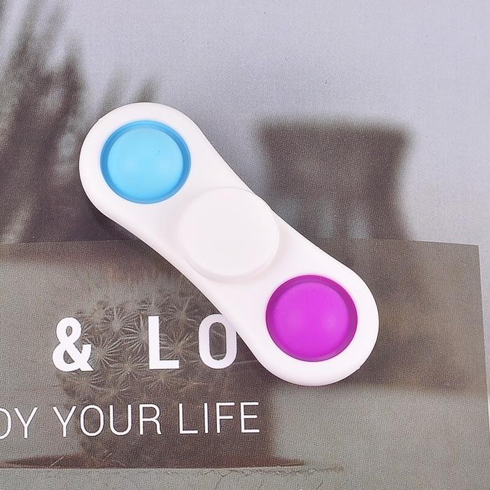 「 ✦ TREND TOY'S ✦ 」 SIMPLE DIMPLE DIMPL SPINNER FIDGET TOY - putih 2 random