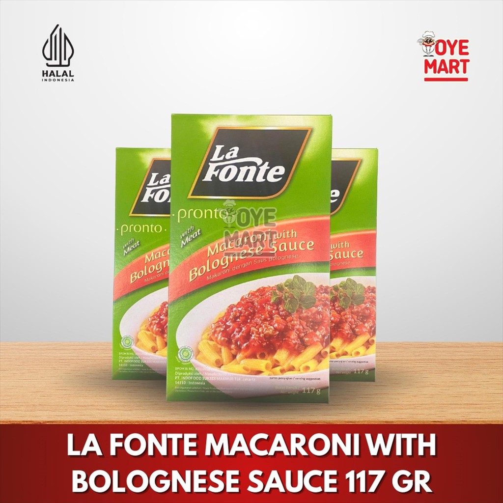 

LA FONTE MACARONI WITH BOLOGNESE SAUCE 117 GR / PRONTO