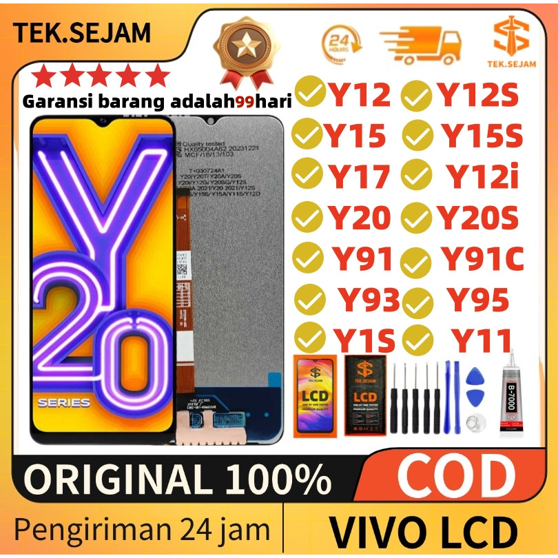 LCD VIVO Y17/Y12/Y15/Y12i/Y20/Y12S/Y15S/Y91c/Y91/Y93 ORIGINAL100%  Fullset asli hp ori Touchscreen v