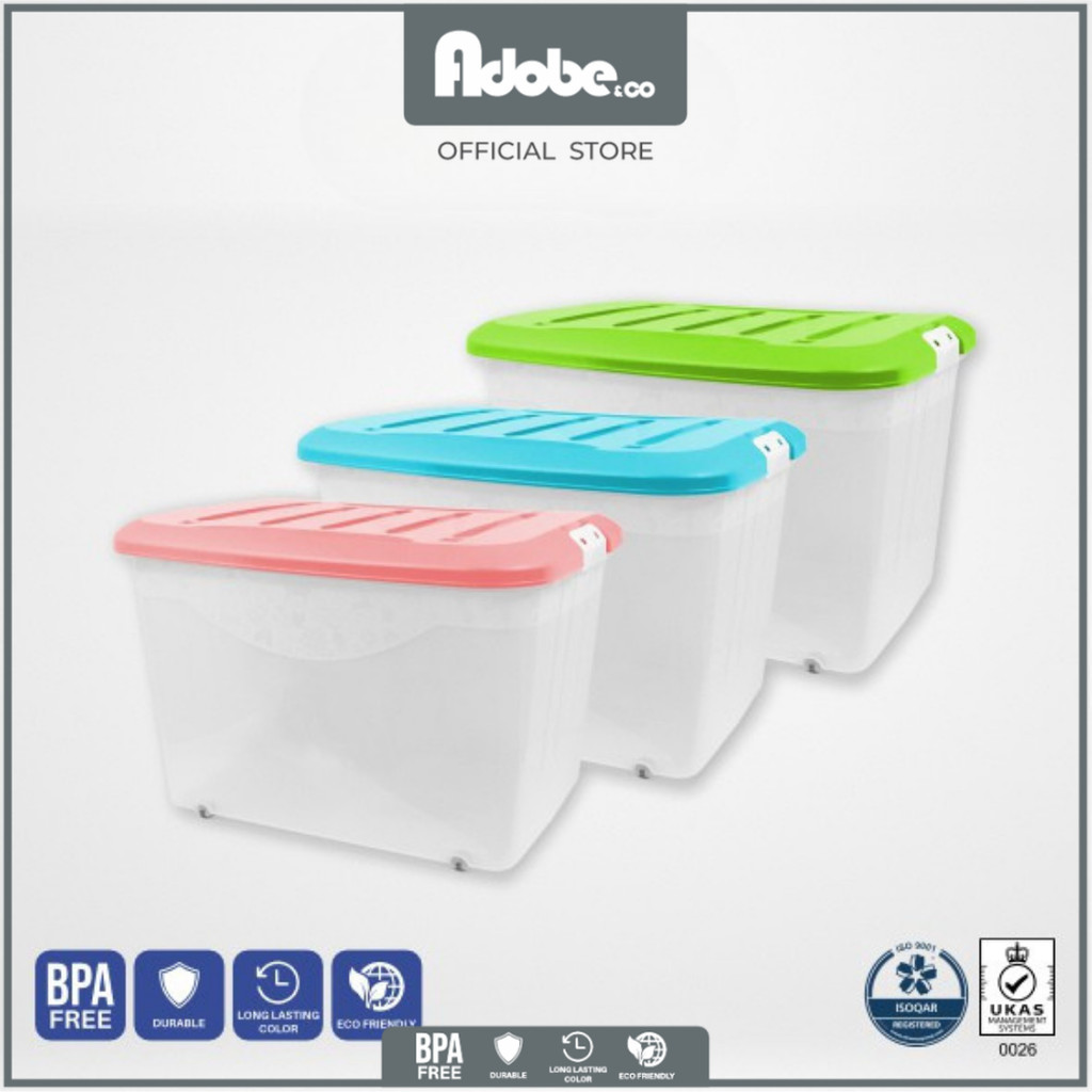 BOX CONTAINER MARVEL 130 LITER / BOX CONTAINER RODA / BOX PENYIMPANAN BESAR 130 LITER - Adobe&Co