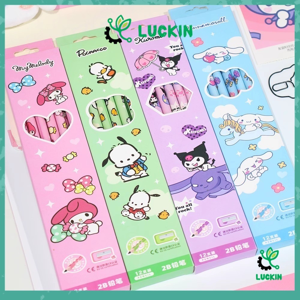 

Luckin (12 pcs) Pensil 2B Karakter / Pencil Kayu 2B Fancy Kartun Lucu