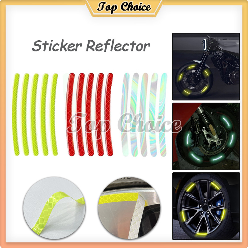 Sticker Reflektor Velg 20pcs / Sticker Reflector / Stiker Reflektor Velg Mobil Motor