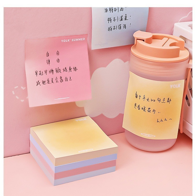 

COD Sticky Notes Gradasi Lucu Polos 50 Lembar Memo Tempel Gradasi Warna-Warni 50Lembar Tempelan Kertas Catatan Memo Bookmark Notepad Alat Tulis Kantor Sekolah