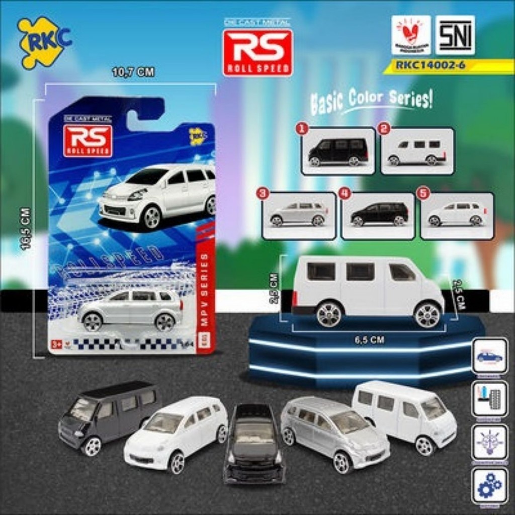 KOLEKSI ROLL SPEED 1:64 MOBIL MAZDA LANCER FORTUNER AVANZA GRANDMAX DIECAST METAL BESI FREE WHEEL
