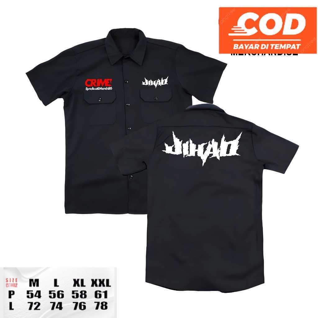 WORKSHIRT band METAL JIHAD distro terbaru original - kemeja pendek casual BAND METAL original distro
