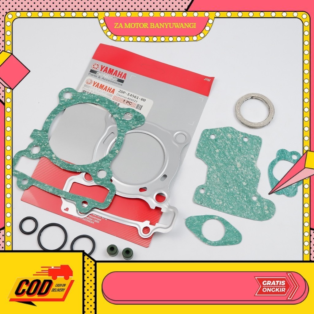 Paking Blok Nmax 155 Ori -  Top Set Blok Seher Yamaha Nmax 155 - Gasket Blok Piston Nmax 155 2DP