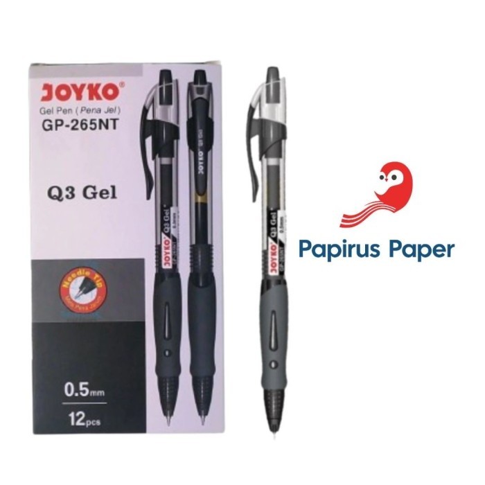 

Pena Gel Joyko Q3 GP 265NT Black / Gel pen Joyko Hitam 0.5mm GP265 | Gel Pen Hitam | Joyko