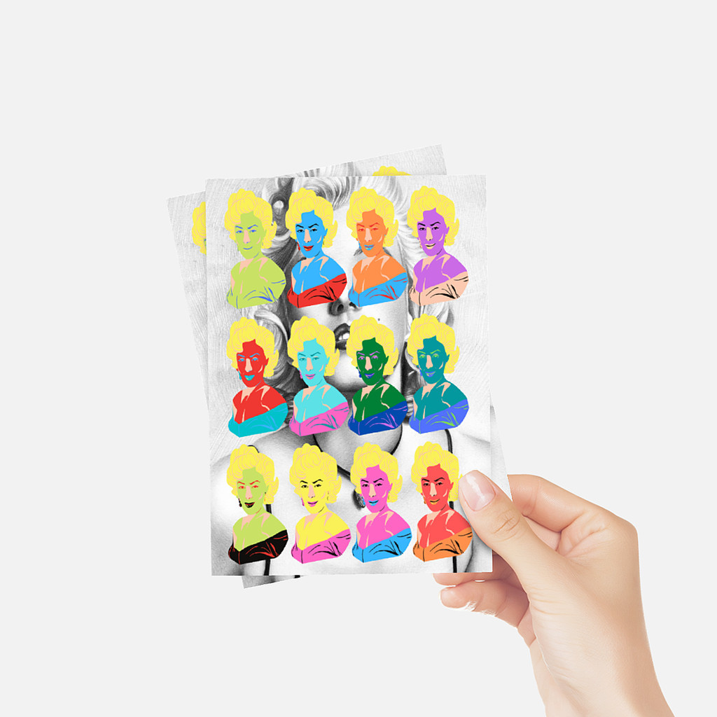 

Matte Sticker - Set of 2 Self Potrait Marilyn Monroe