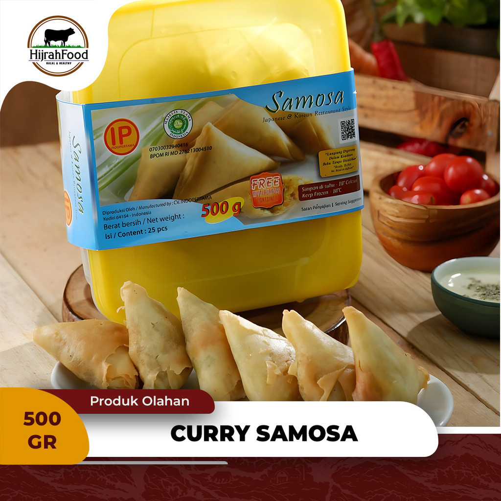 

IndoPertama Samosa Ready to Fry Isi 25pcs Curry Samosa Siap Goreng 500 gram