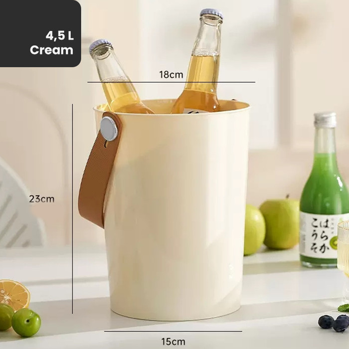 Glass Ice Tempat Es Batu Portable Aesthetic Ember Ice Bucket HSB677 - Putih