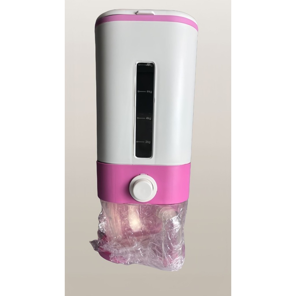 Dispenser Tempat Simpan Beras Otomatis 12L 12 Liter 12KG Rice Box - Pink