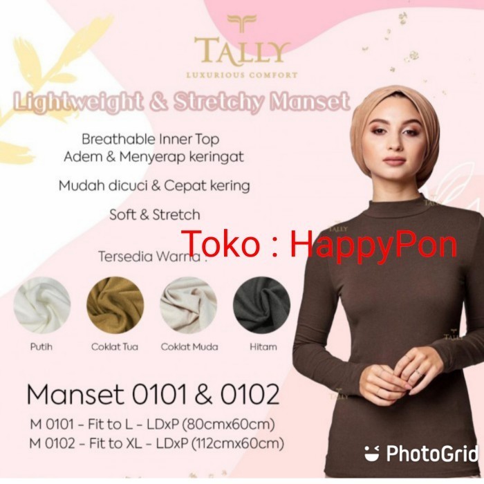 TOKOSANIA Baju manset lengan panjang turtle neck Tally 0101 - Coklat tua, all size