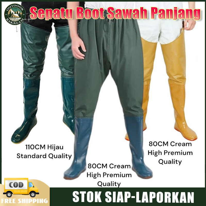 COD Sepatu Boot Sawah Panjang Pria Anti Air Impor Waterproof Sepatu Bot Tinggi Sepatu Boots Wanita P