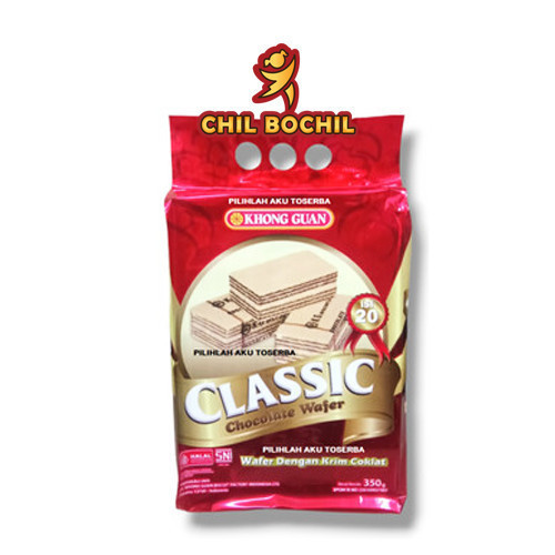 

KHONG GUAN WAFER CLASSIS 350 GRAM - WAFER KRIM COKELAT CLASSIC 350 GRAM - CHIL BOCHIL