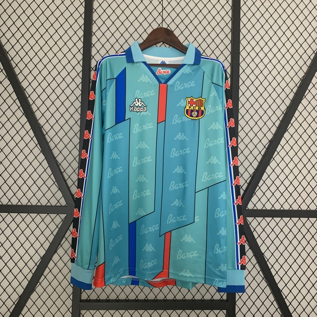 Jersey Retro long sleeve Barcelona 96/97 away a96 T shirt pria