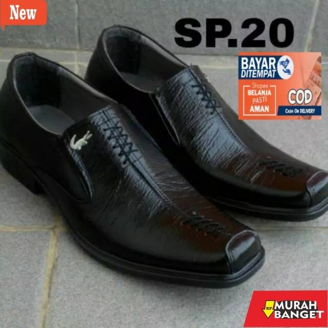 Sepatu kerja pria yg viral- COD Sepatu Pantofel Pria Kulit Asli Garut Leather shoes Pria