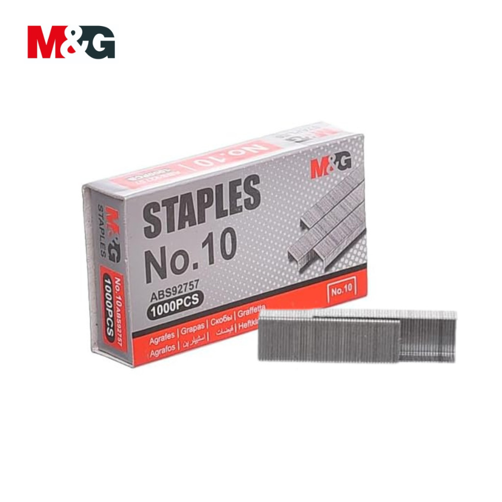 

Staples M&G Ukuran No 10 Isi Hekter Stapler Jepetran isi 1000 PCS #ABS92757 - Satu Box SHABQ