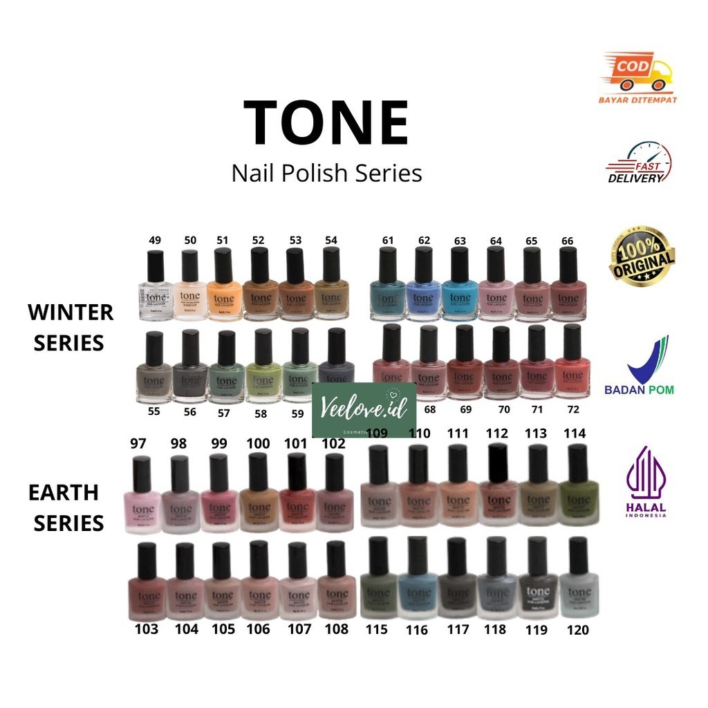 Tone Nail Polish Winter Series | Earth Palette
