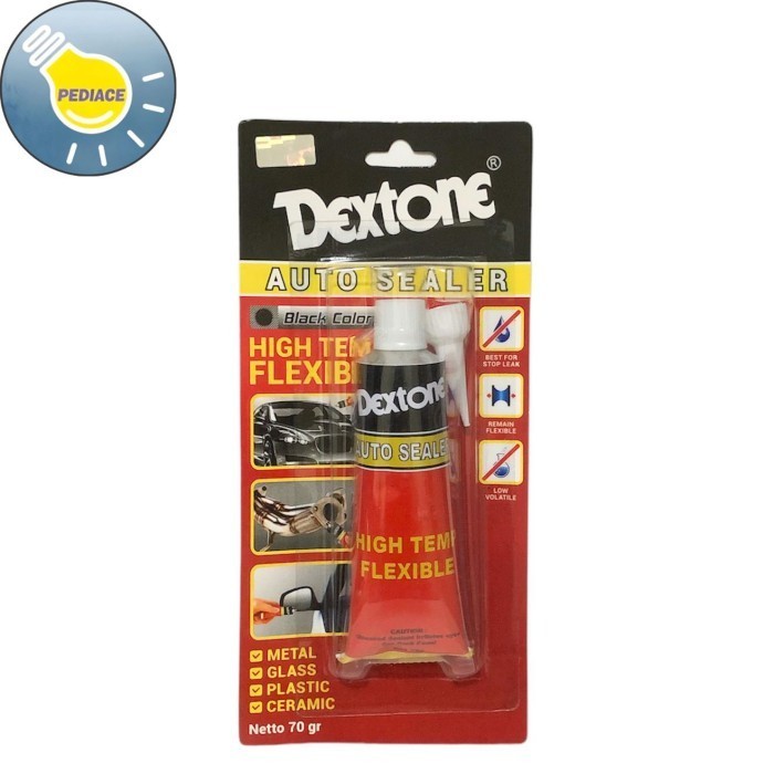 

Lem Auto Sealer DEXTONE Gasket High Temp Flexible Silikon Hitam 70gr