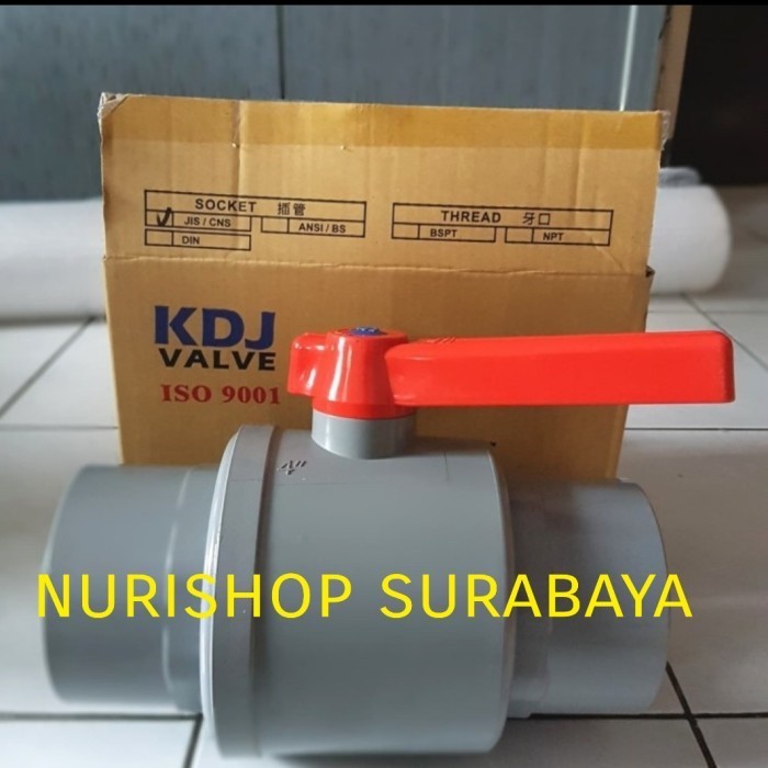 BALLVALVE 4" / BALLVALVE PVC 4" / STOPKRAN PVC 4 INCH / VALVE 4" KDJ