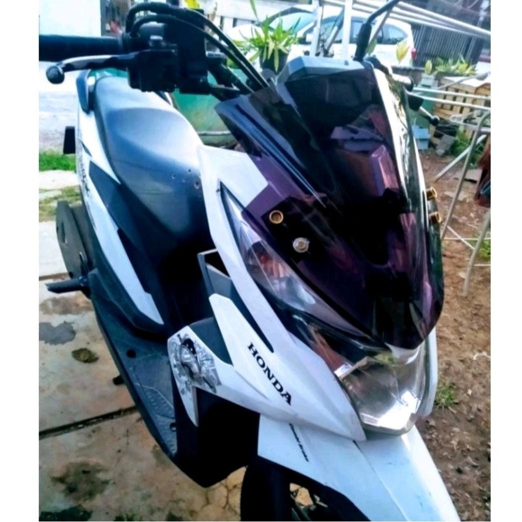VISOR BEAT STREET WINDSHIELD VISOR BEAT STREET HITAM DOFF