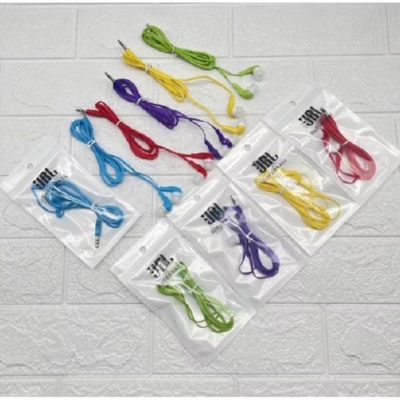 HEADSET JBL + POUCH KEREN  Headset JBL Plastik Non mic Hf Kabel MP3 Music Bass
